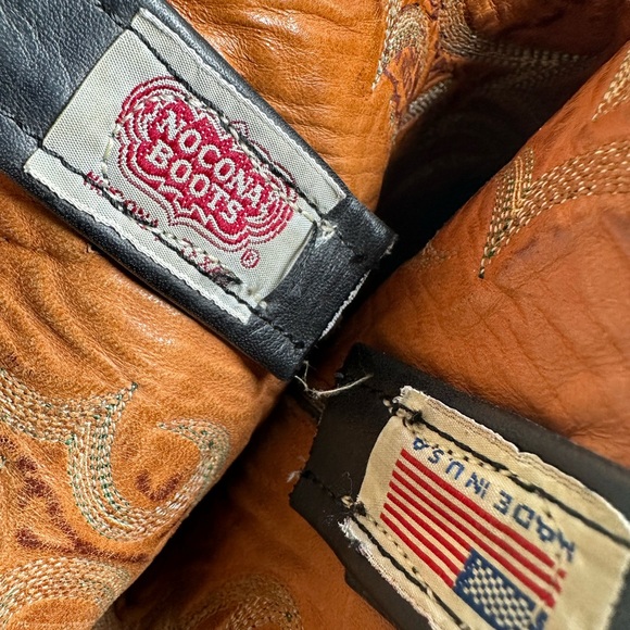 Nocona Western Boot GREEN Teju Lizard Grain Size 6.5 Leather Pointed USA Made - Picture 11 of 14